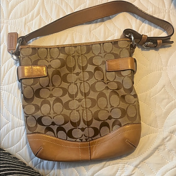 Coach Tan and Brown Crossbody Bag - Picture 1 of 1